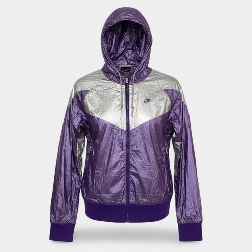 Nike Vintage Metallic Windrunner Jacket Μωβ Ασημί /pre owned